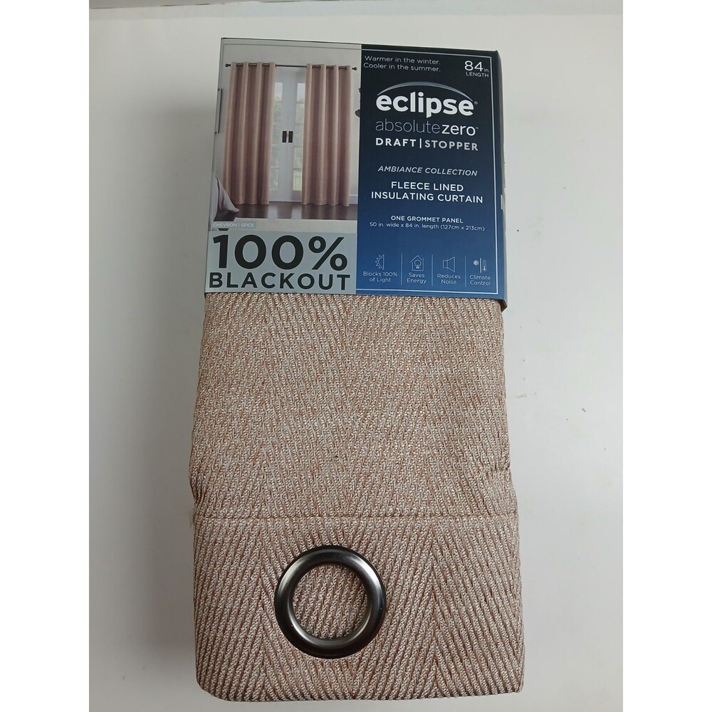 NEW Eclipse Absolute Zero 50 x 84 Grommet single curtain panel 'Spice' #CT130